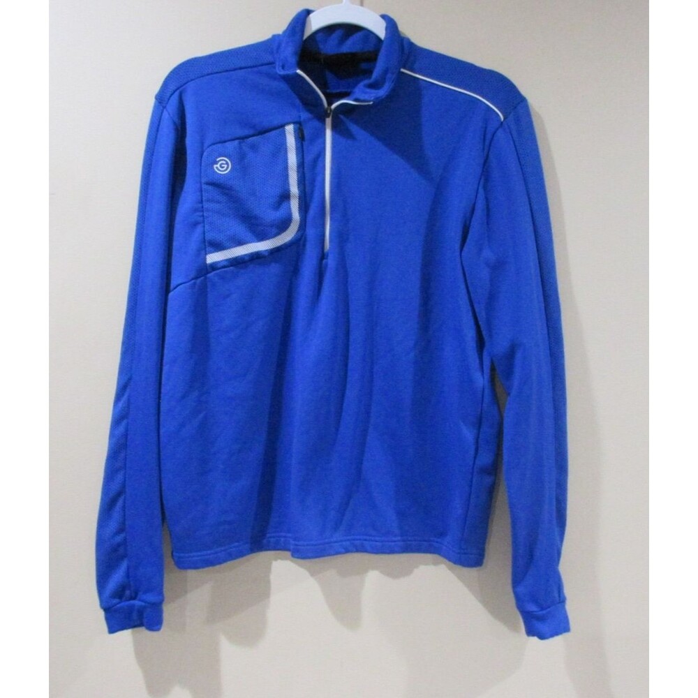 Galvin Green Golf Pullover Men Med Royal Blue Long Sleeve Pocket Portugal